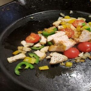 Chicken Cabo veggies in skillet