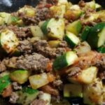 Ground Beef and Zucchini with Italian Seasoning